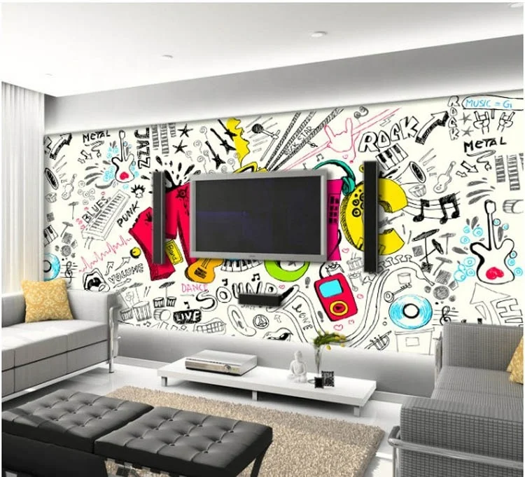 Papier peint Graffiti de fond sans soudure. Art Hip-hop