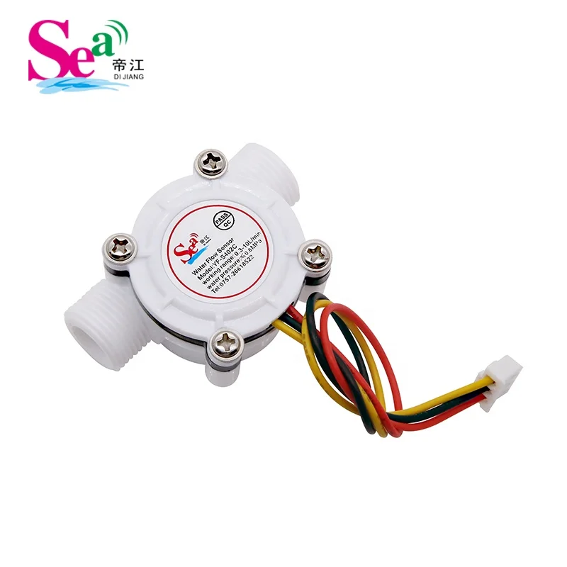 G3/8" YF-S402C Food Grade POM Turbine Hall Effect Water Flow Sensor 0.3-10LPM OEM DIJIANG for Liquid