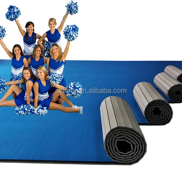 AIDONG Rolling up Dancing Floor Rhythmic Gymnastics Mats Folding Gym Carpet Bonded Foam Mma Sport Mat for Cheerleading