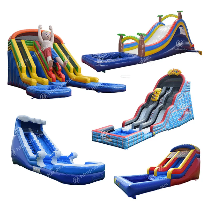 Alibaba.com: Inflated Large Castle Bouncy Water Slide with Frame Pool ...
