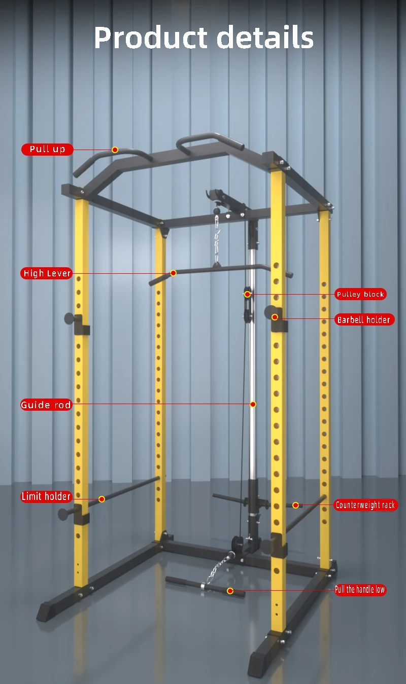 Factory Sale Multi-functional Frame Adjustable Barbell Frame Home ...