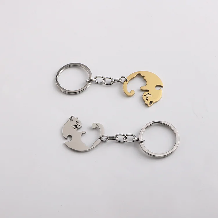 DanceeMangoos Car Key Chain Father's Day Key Ring Unique Bag Decor  Stainless Steel Key Ring for Decor Couples Keychains 