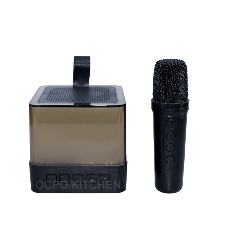 Mini Portable Flashing Rgb Light Party Home Portable Karoke Mic Set ...