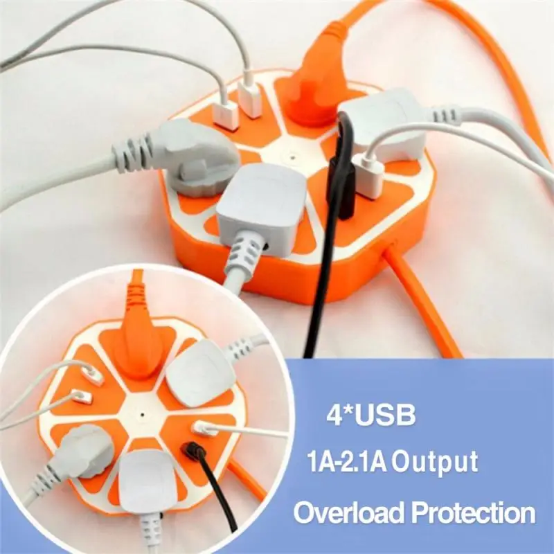Creative Smart Fruit Power Strip Socket USB Desktop Socket Desktop Board Household Multifunctional Practical Universal Socket