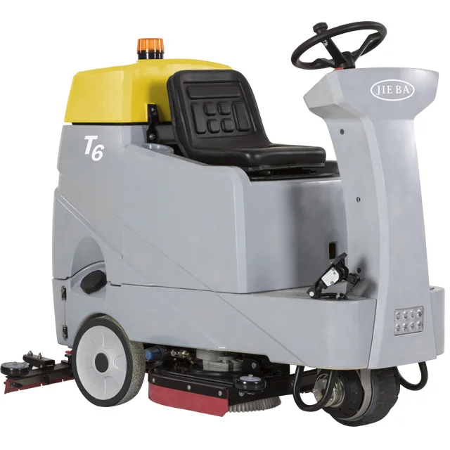 Baiyun Cleaning Automatic Smart Cement Epoxy Marble Rubber Compact Ride on Floor Scrubber Dryers Cleaning Machine Equipment