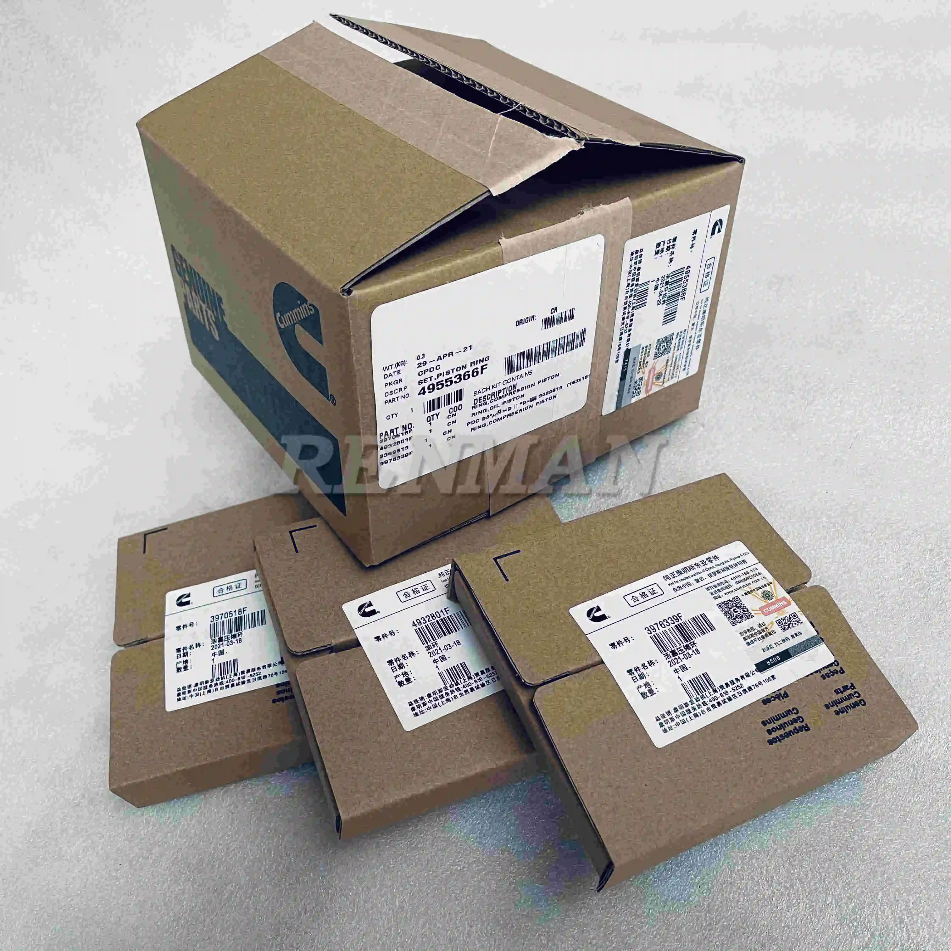 Cummins QSB6.7 Engine Piston Ring Set 4955366 (3970518 4932801 