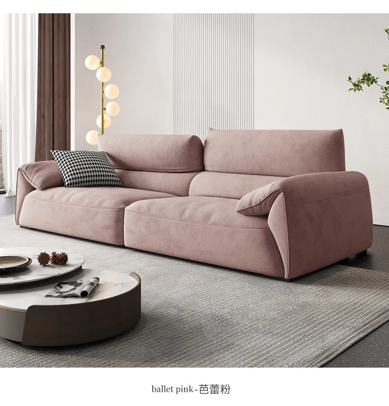 Small Apartment Simple Microfiber Fabric Sofa Furniture Italian ...