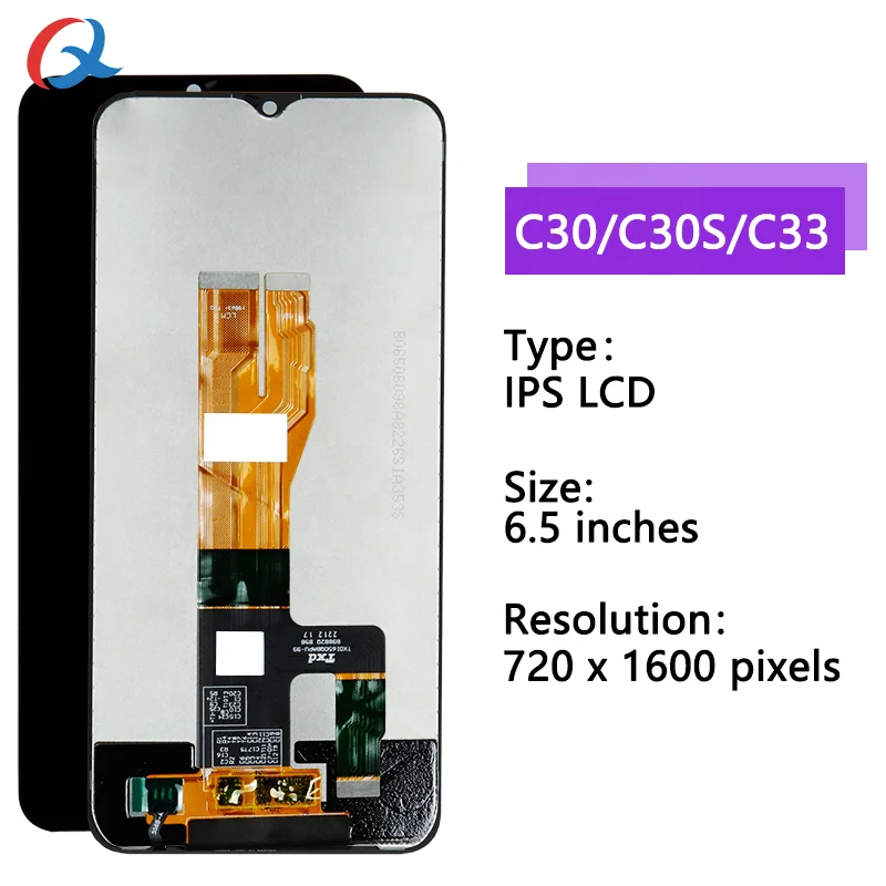 LCD with Touch Screen for Realme C30 - Green by