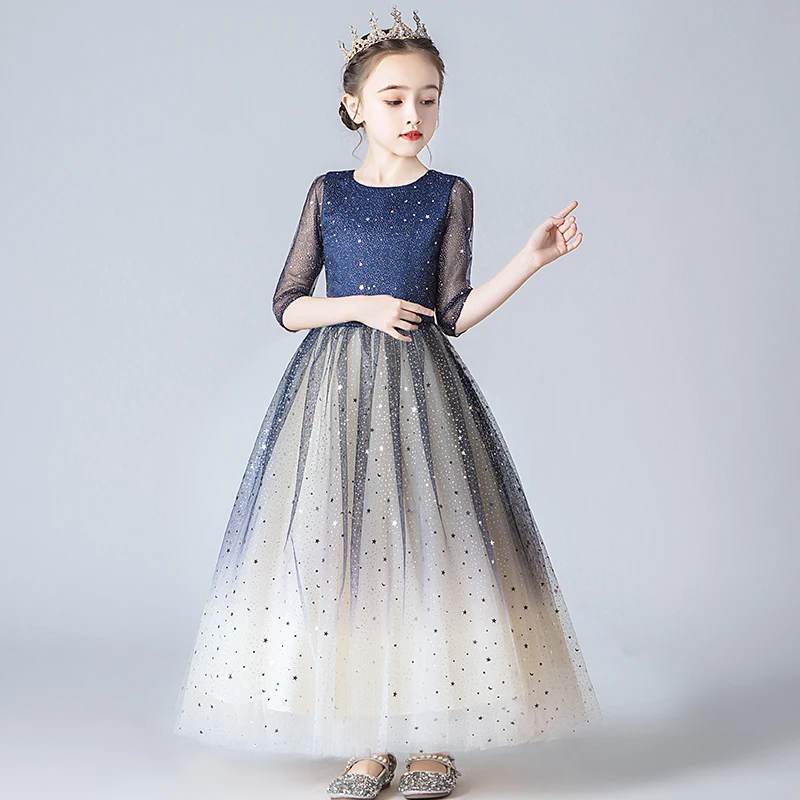 chinese dress ladies Baby Girl Floral Pattern Bow Tie Princess Tutu Dress Formal Dress –  MyKids-USA® main image 0