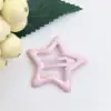 Colorful oil drop star clip 32cm light pink