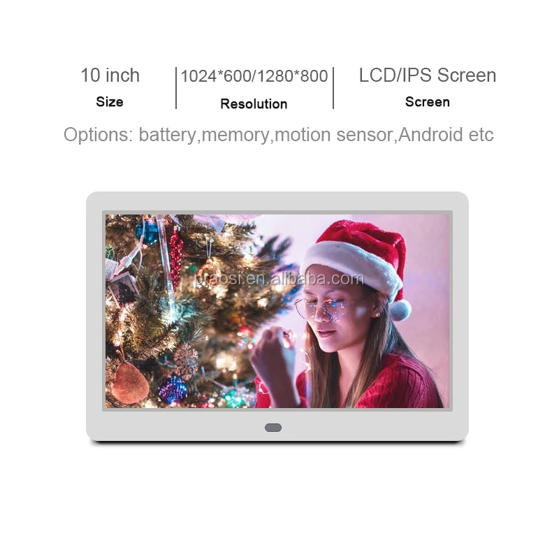Pros Digital Picture Frame 10 Inch LCD IPS Screen Digital Photo Frame Remote Control Electronic Photo Albums 1080P Video Music