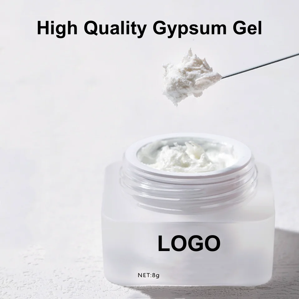 Высококачественный 3D гипсовый гель для ногтей под заказ, черно-белый цветной УФ-гель для ногтей