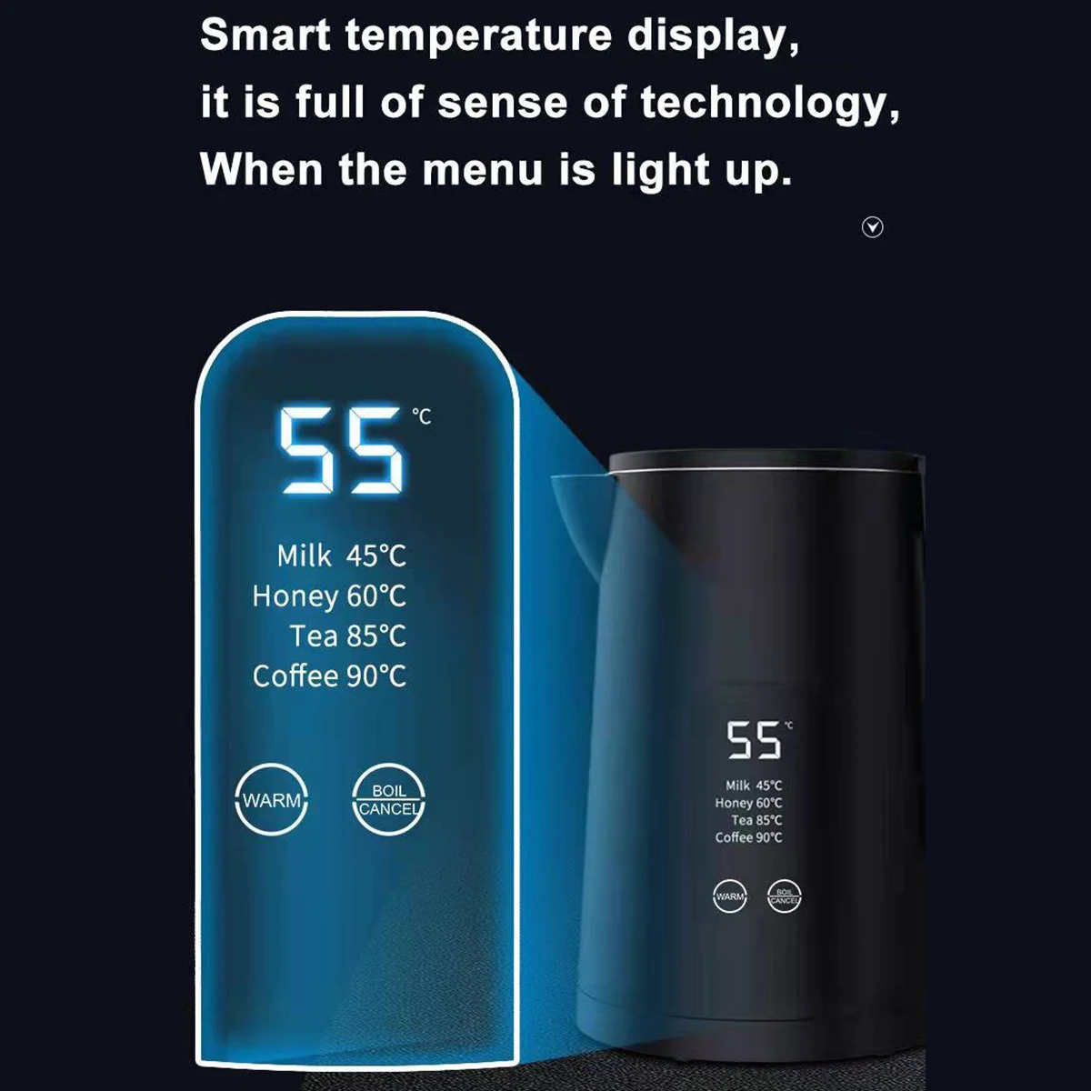 Smart Home Appliances Digital Temperature Control Stainless Steel Jug Kettle Baby Samovar Coffee