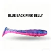 dos bleu ventre rose