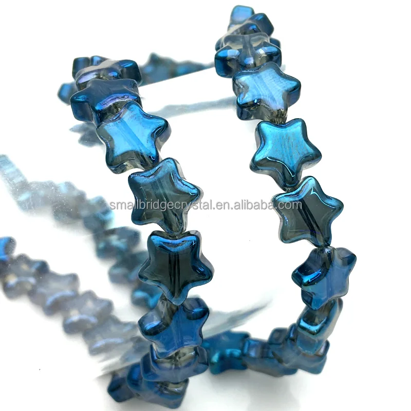 10mm crystal star shape beads for jewelry making DIY glass loose beads for hair accessories and shoes supplier