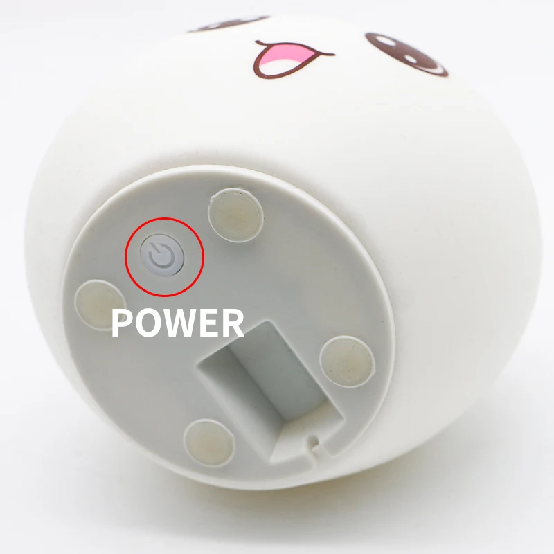 LED Silicone Rabbit Touch Sensor  Lamp with USB Charge 7 Color Pat Lamp Bedside Night Light for Child