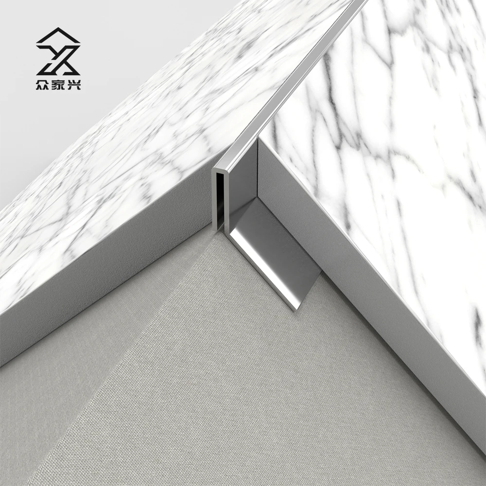 Hot Sell Square Shape Transition Wall Edge Profile Tile Trim stainless steel skirting board flooring Trim Edge details