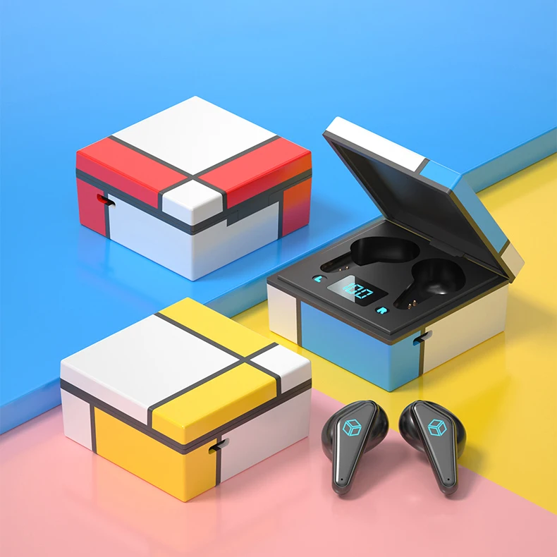 K66 Bluetooth Earphone Detachable Magic Cube Low Latency Gaming Earbuds Wireless Headphone Noise Reduction Professional Headset