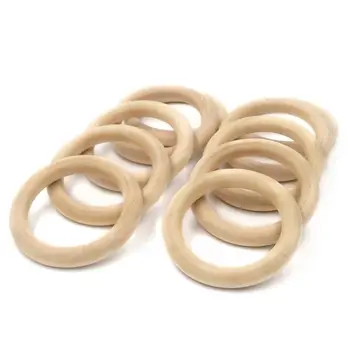 Custom 25mm-100mm Lotus Wood Ring Natural Wooden Circle Ring Unfinished Wood Jewellery Craft Ring