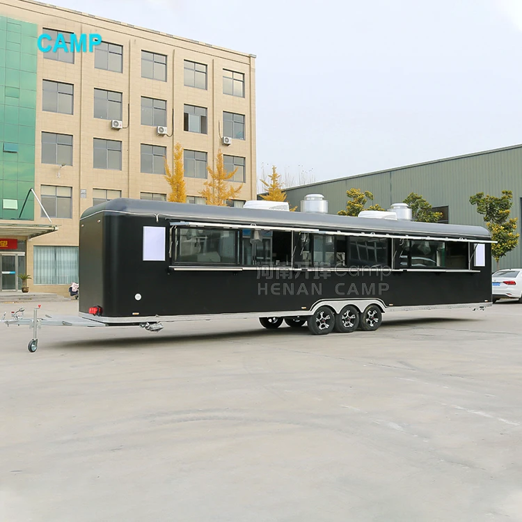 CAMP 40ft Food Truck Trailer with Full Kitchen Mobile Food Cart Container Restaurant Mobile bar Trailer Pizza Bbq Food Shop