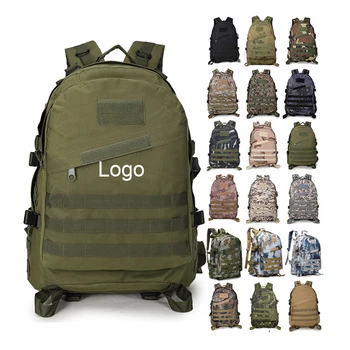 Outdoor 40L Camo Oxford Mountaineering Camping Hiking Backpack Molle Rucksack Logo Tactical Backpack