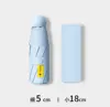 Round five-fold 6-bone - fabric cover - sky blue