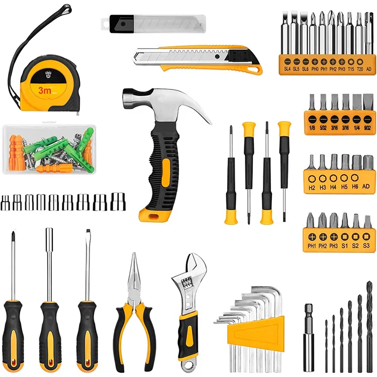 IFIXPRO 126件家用五金工具包螺丝刀家用工具箱套装8v螺丝刀组合套装家用工具包维修工具