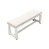 White steel frame with white upholstery [Upgraded Version]