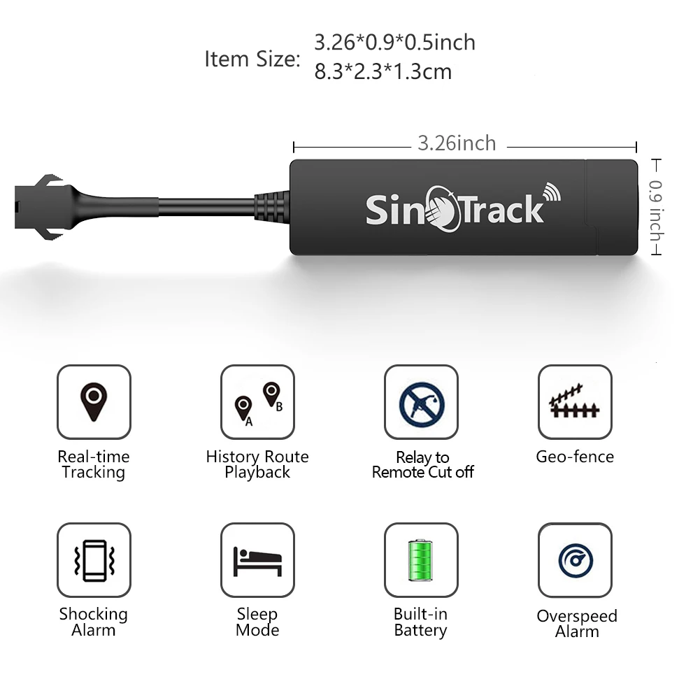 Sinotrack 901a Mini Motorcycle Car Tracking Device Gps Locator Cut Oil ...