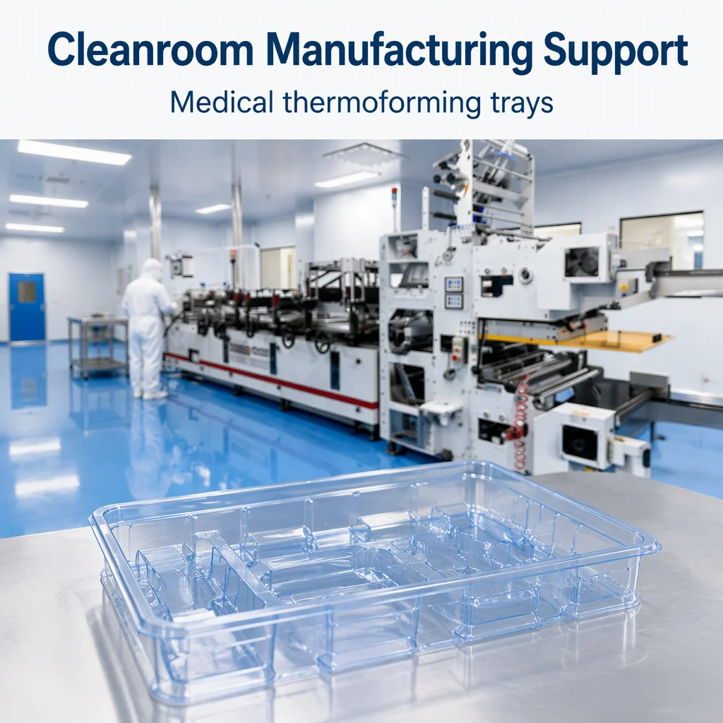 Customized Plastic Tray Sterile Packaging Tray Vacuum Formed Tray for Medical Instrument