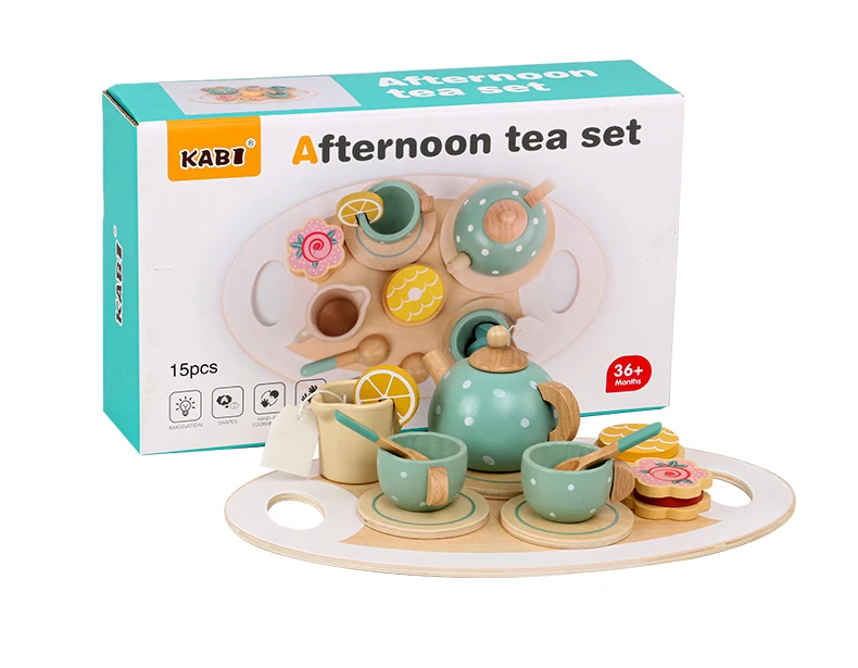 Лидер продаж, деревянный детский чайный набор для ролевых игр, детские развивающие игрушки