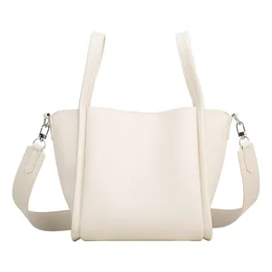 Custom Retro PU Leather Crossbody Fashion Bucket Bag for Women Small Elegant Girls Shoulder Hand Bags for Spring Summer Season