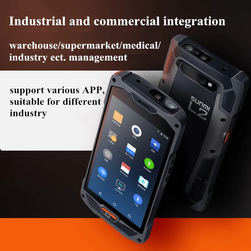 rugged handheld terminal pda L2  industrial level IP67 handheld Android Industrial PDA Handheld Terminal Mobile Barcode Scanner