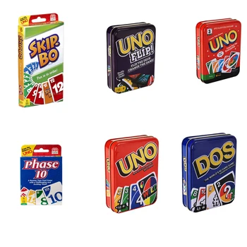 Hot Selling English Version Unos Flip Card Party Playing Tabletop Game Cards For Kids Adults Developmental Toy