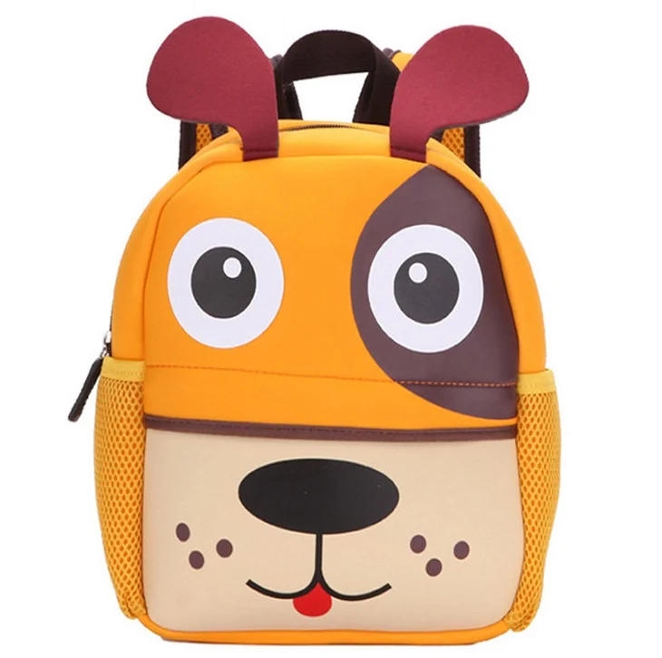 2023 New Spring Summer Autumn Winter Season Hot Sale Popular Students Cartoon Neoprene Cute Kids Child Dog Backpack School Bag