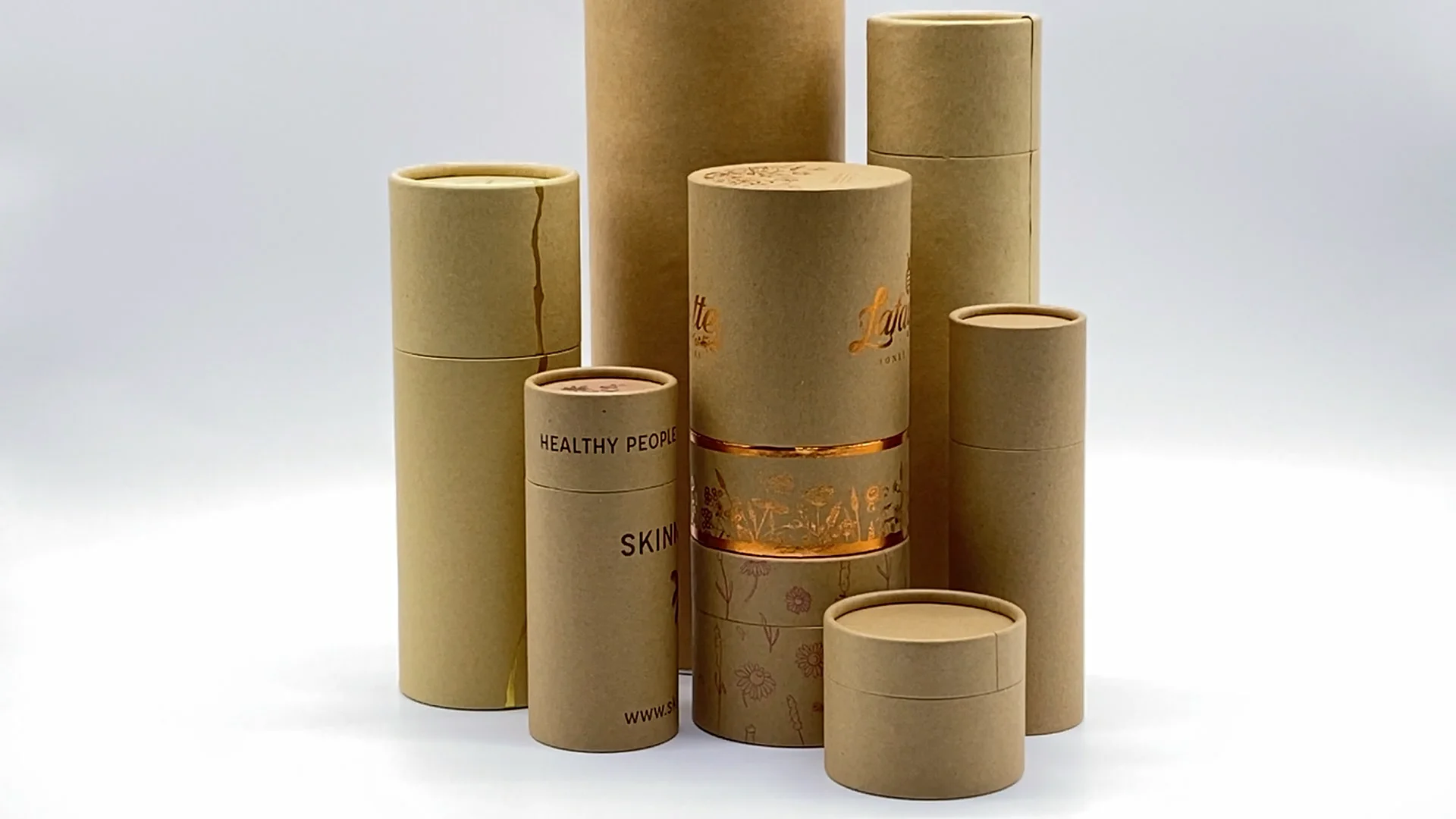 Custom Biodegradable Craft Different Sized Round Paper Box Packaging Large Cardboard Tube Kraft