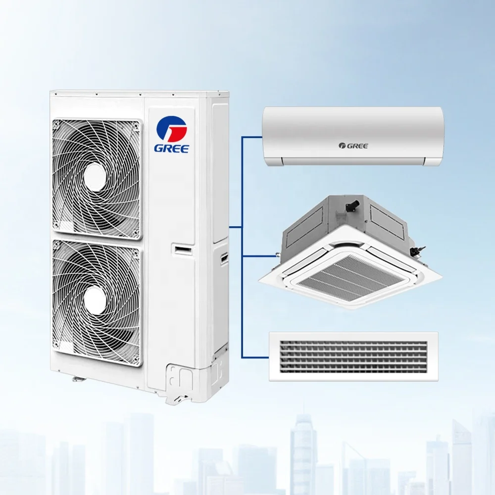 Gree VRF VRV System Multi Zone Air Conditioner DC Inverter Cassette Duct Wall Mount Fan Coil Unit Home Central Air Conditioning