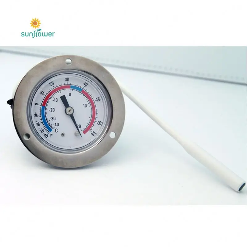 HVAC Capillary Thermometer 48*48mm 0-120c - China Square Plastic