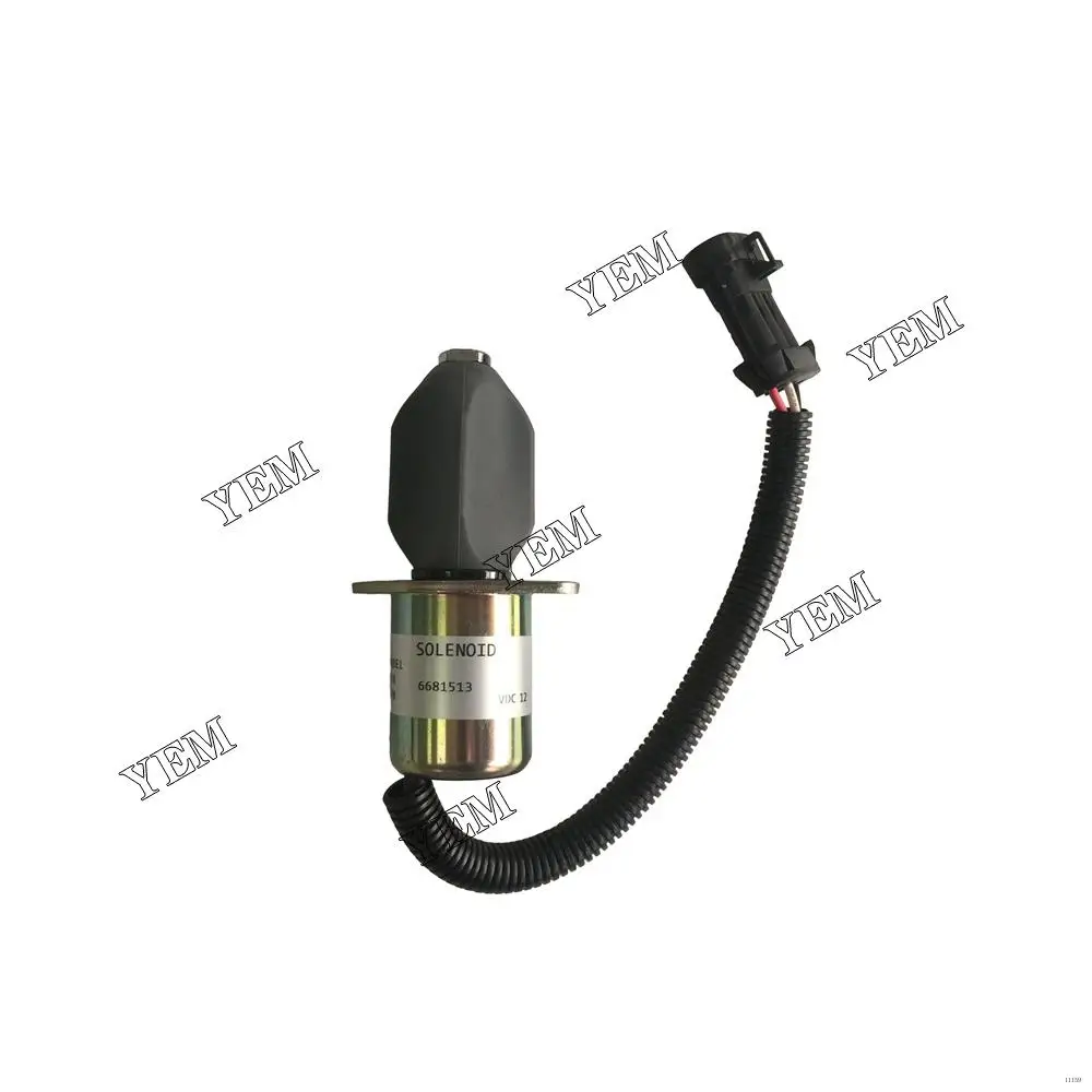 Fuel Shut Off Stop Solenoid 6681513 Fit for Kubota Dump Truck Generator Set Marine Diesel Engine Parts