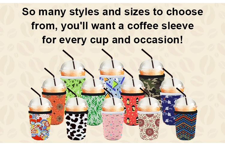 Customized Cup Sleeve Neoprene Cup Holder Coffee Cup Coozies manufacture