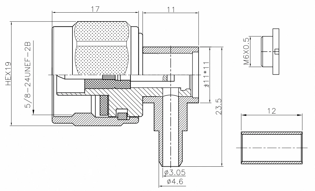 product hot style n c jw3 factory supply connector angle male n connector crimp rg58 rg142 cable-4