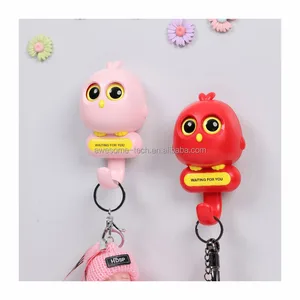 2026 New Arrival Kitchen Bathroom Stick-On Hooks Cute Bird Design Innovative Nail-Free Sticky Hook for Cleaning Jewelry Storage