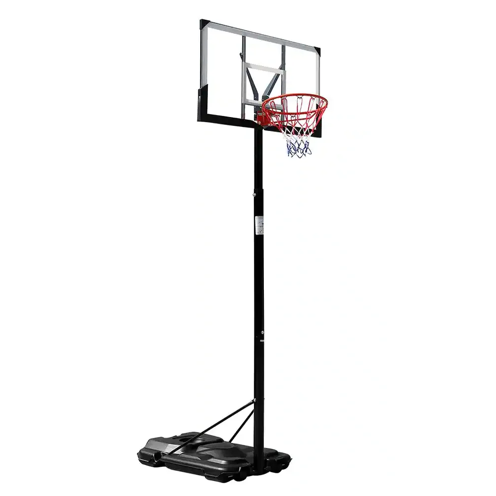Portable Basketball Hoop with Backboard System New Design Stable Base and 2 Wheels Court Equipment for Outdoor Play