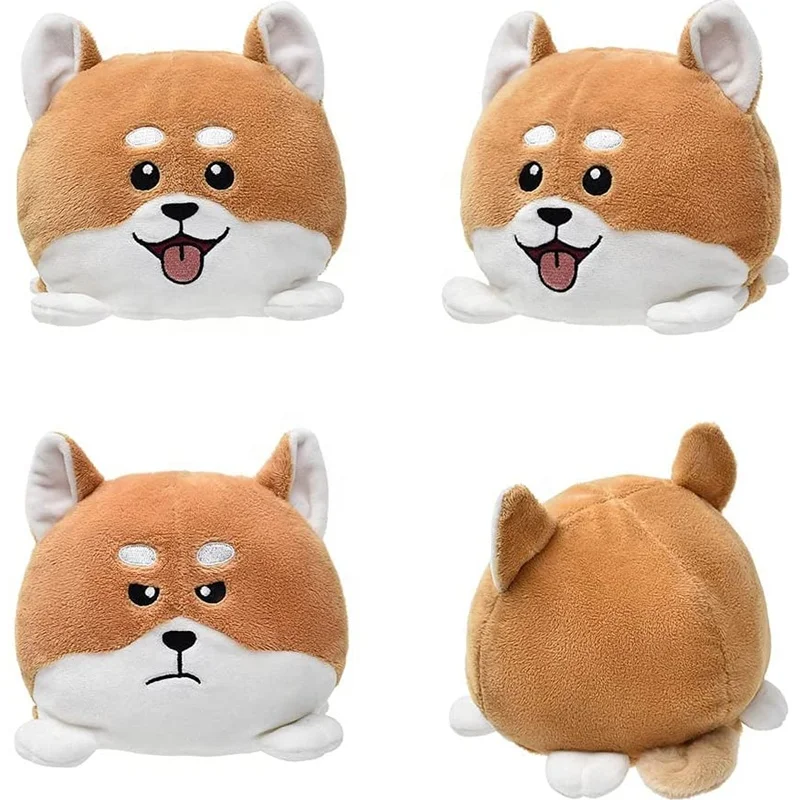 reversible dog plush