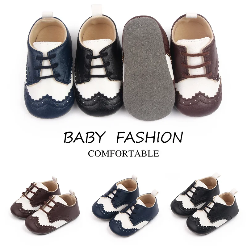 British Design Baby Leather Shoes Spring and Autumn New Soft Bottom Baby Toddler Boy Shoes supplier