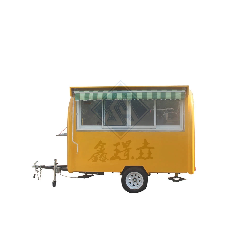 Popcorn Machine Cart Removable Fast Food Cart Ice Cream Trailer for Vending