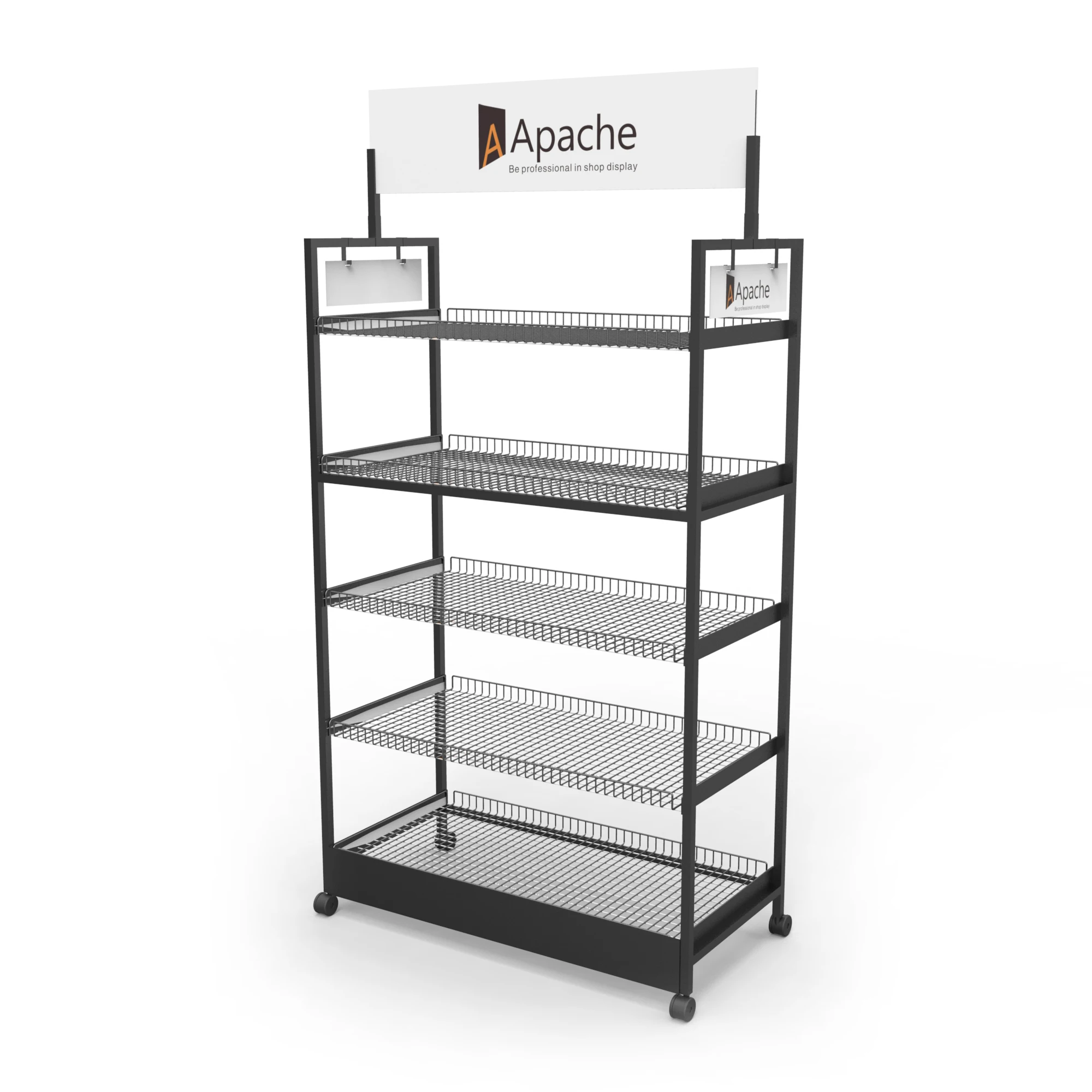 Sheet Shaped Snack Metal Display Rack For Supermarkets Food Packaging