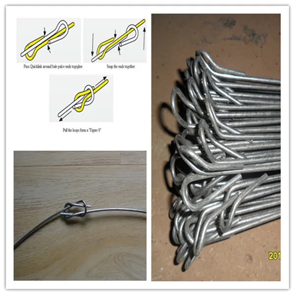 Factory Price Sale Quick Link Galvanized Cotton Baling Wire Double Loop ...