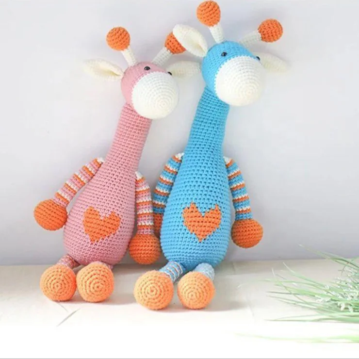 2021 ручной работы; Китайское производство амигуруми жирафа животных «кроше мягкая