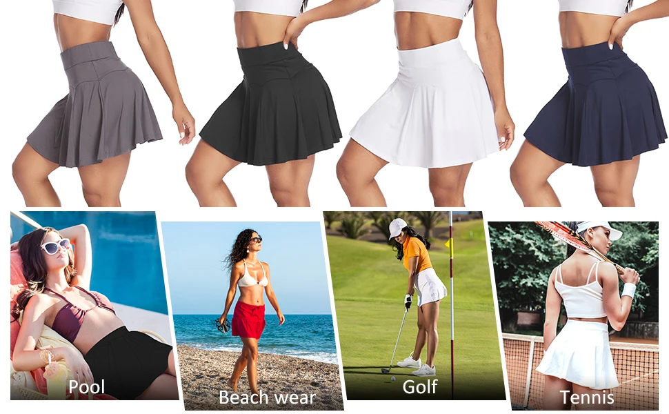 Custom Logo Ladies Sportswear Vest Girls Tennis Skirts Women Golf Dress ...